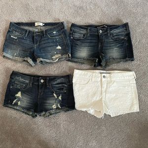 4 PACK jean shorts -size 2